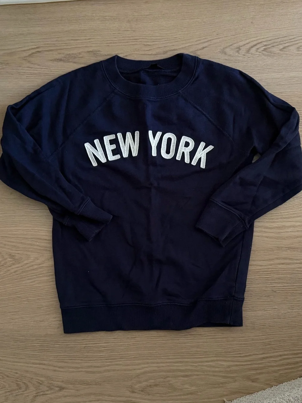 J Crew New York Navy Pullover Sweatshirt (XXS)